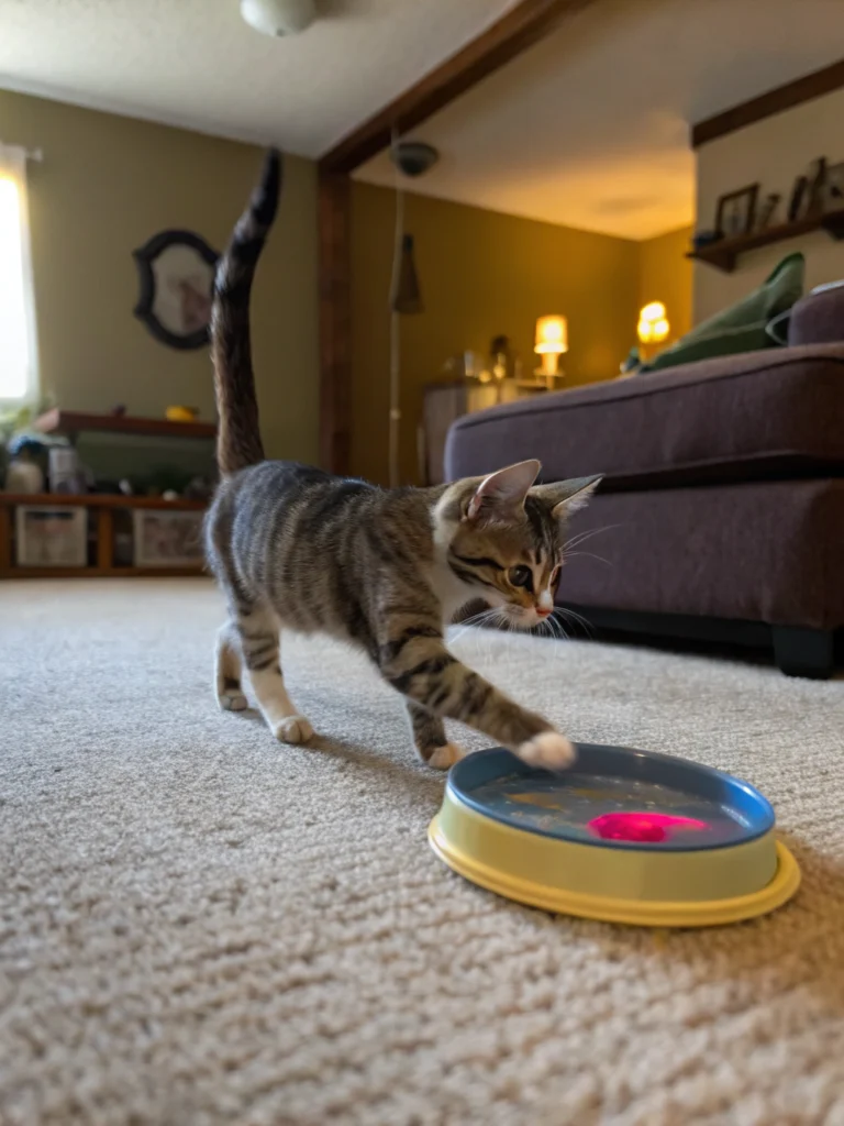 Cat chasing behavior