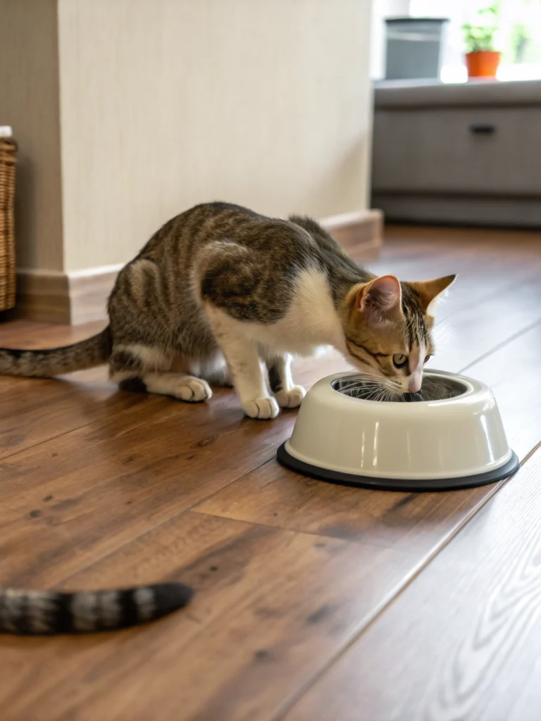 Fearful cat behavior