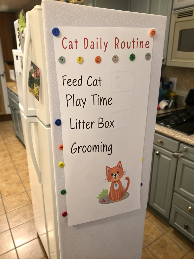 cat daily routine checklist