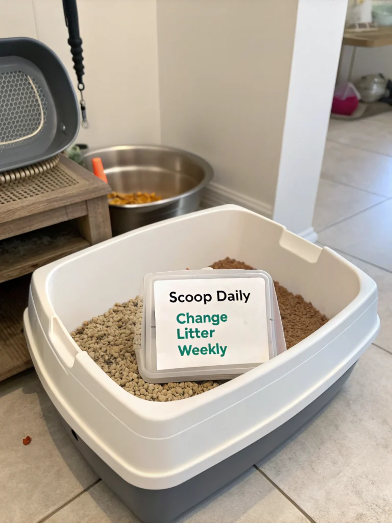 cat litter box cleaning tips
