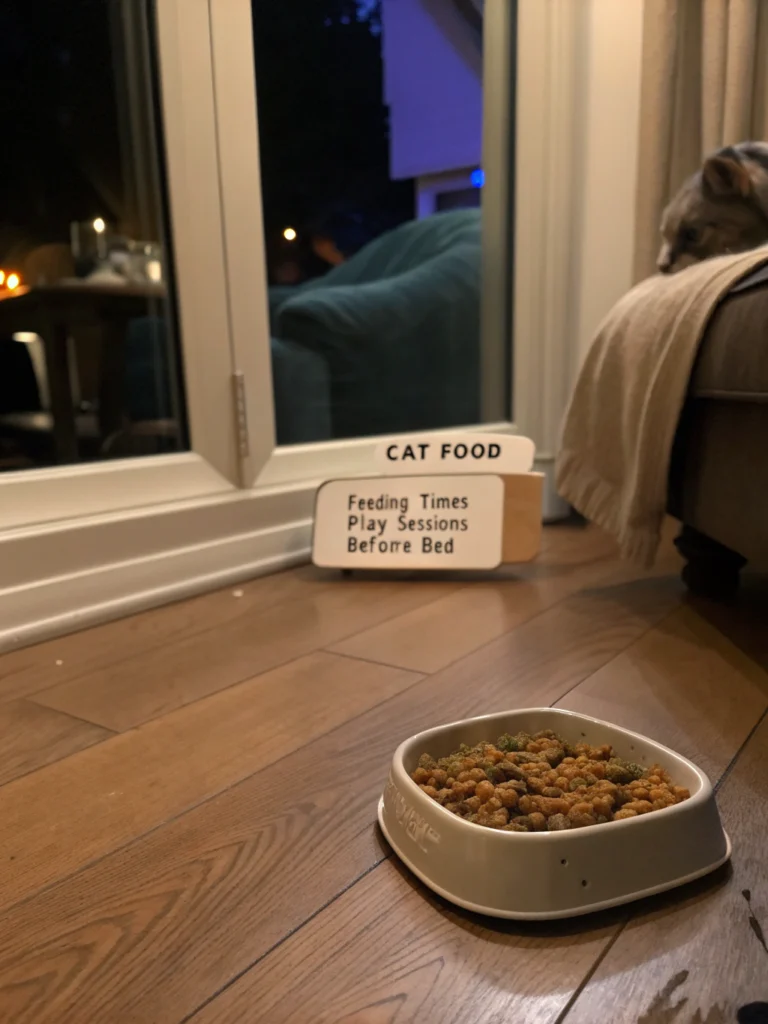 how to stop cat nighttime activity