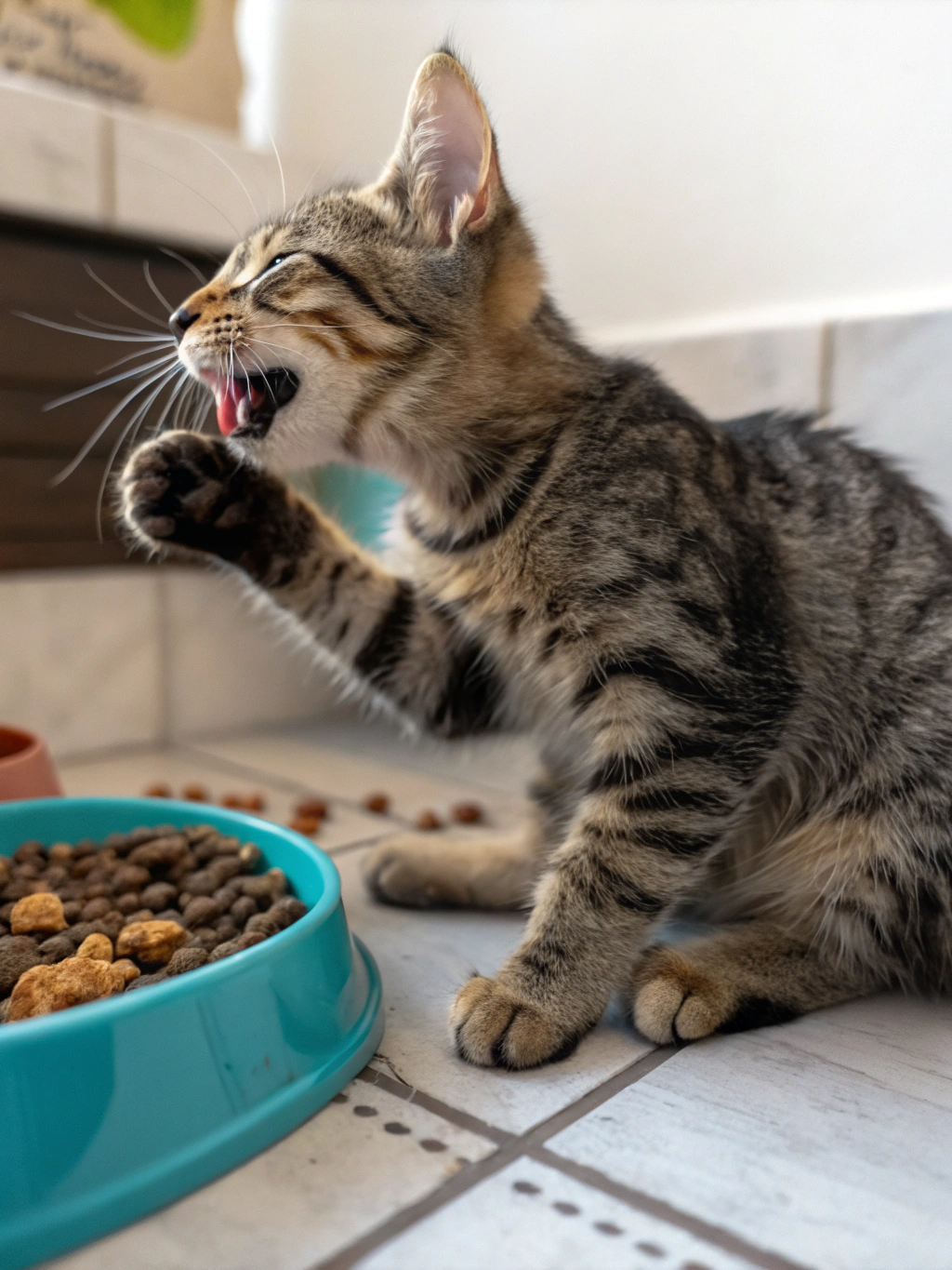 cat biting during petting