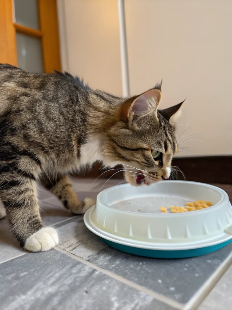 cat chewing plastic behavior