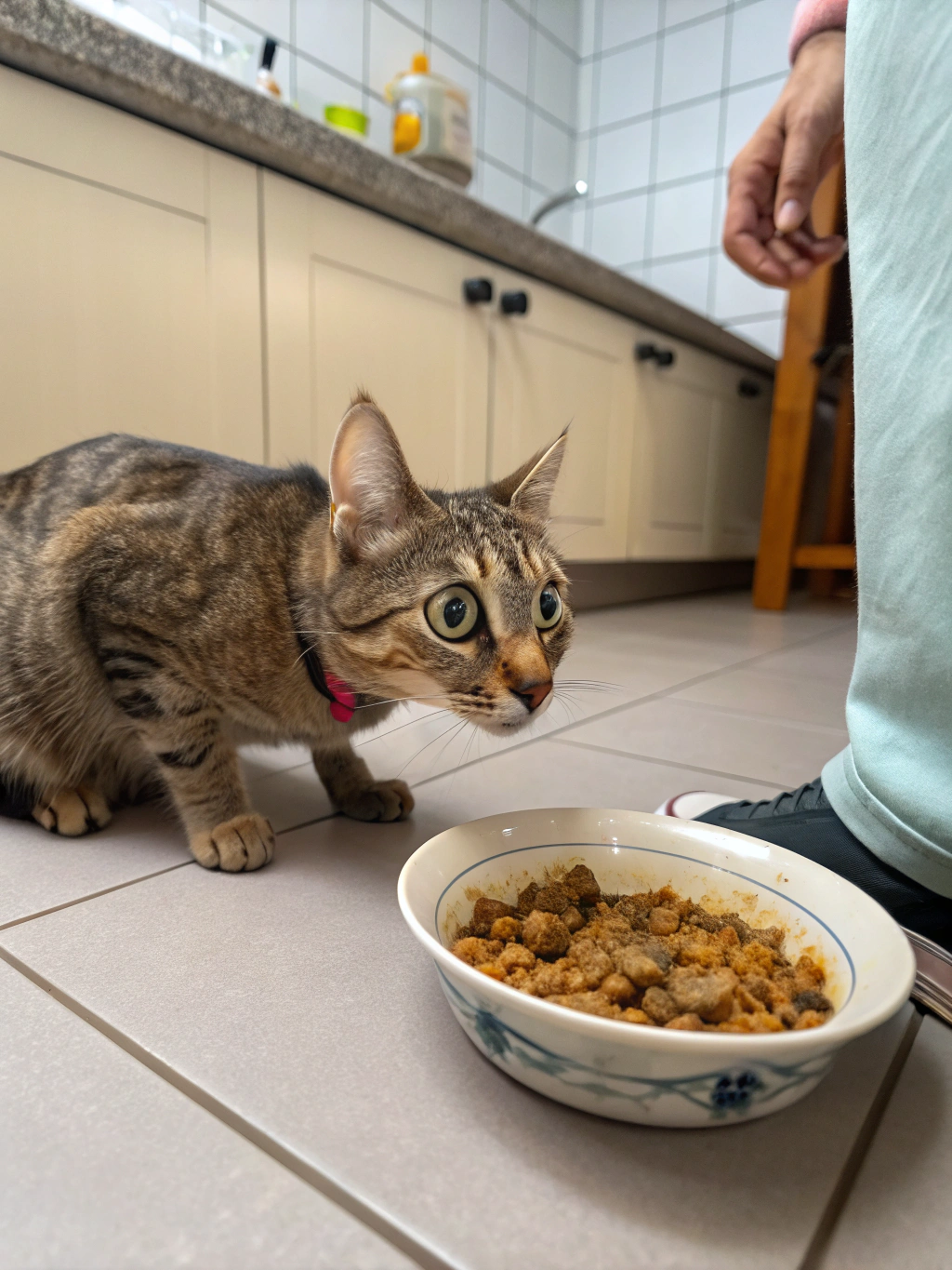 cat suddenly afraid of owner